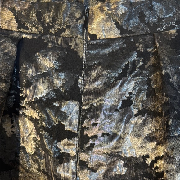 Custom Tailored Sumptuous Black and Silver Brocade Maxi A-Line Skirt - Picture 6 of 9